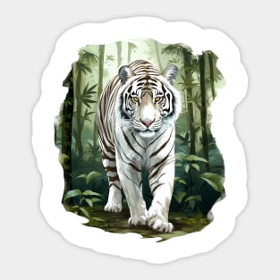 White Tiger From India Sticker